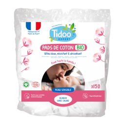 Rectangles de coton bio - Sachet de 150