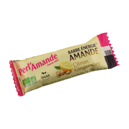 Pâte d'amande citron gingembre bio - Barre de 25g