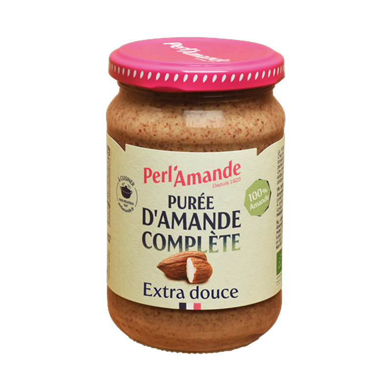 Purée d'amande complète extra douce bio - 280g