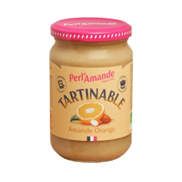 Tartinable d'amande et orange bio au sucre de canne - 300g