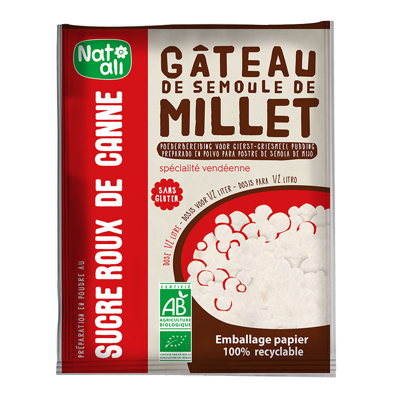 Préparation pour gâteau de semoule au millet - 70g