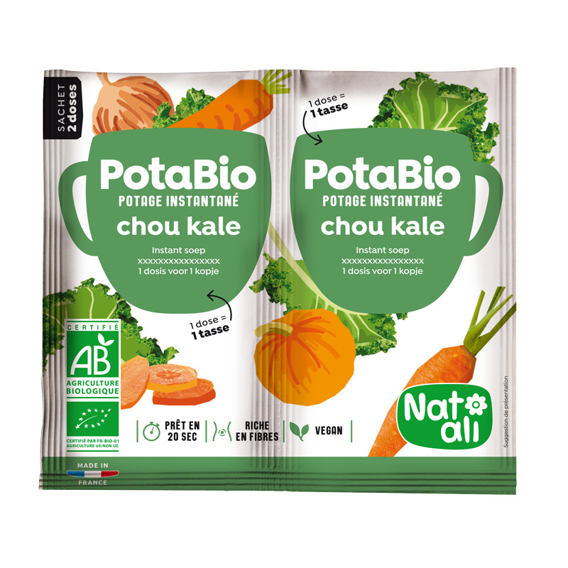 Potage instantané bio Potabio - Chou kale - 2x8.5g