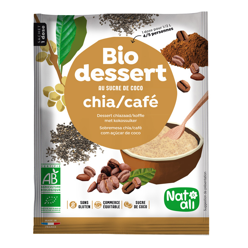 Bio dessert - Préparation pour crème dessert chia café bio - 60g