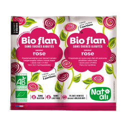 Bioflan saveur rose bio sans sucre ajouté - 2 sachets de 4g