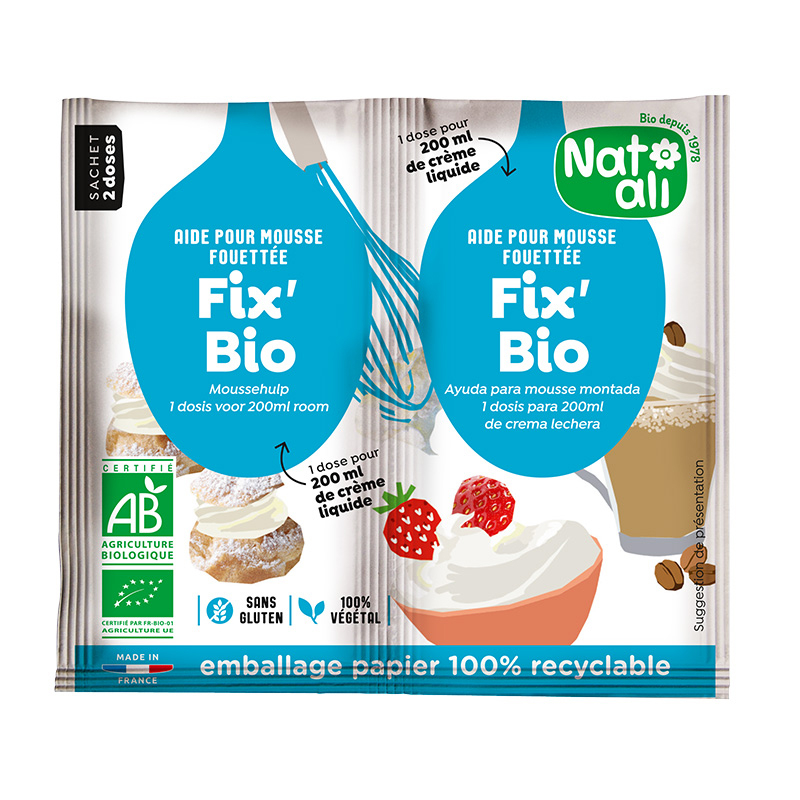 Fix'bio aide pour mousse fouettée - Lot de 2x6g