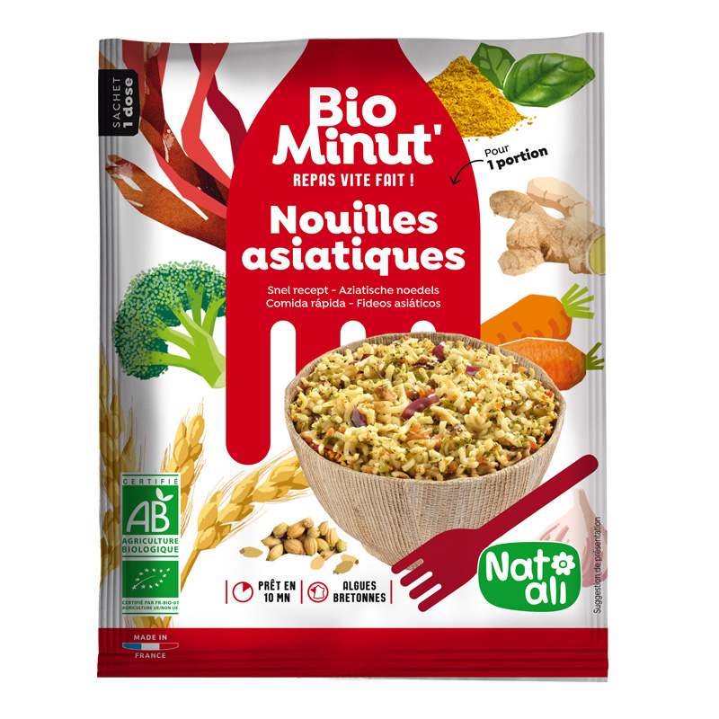 Nouilles asiatiques aux algues bretonnes - 80g