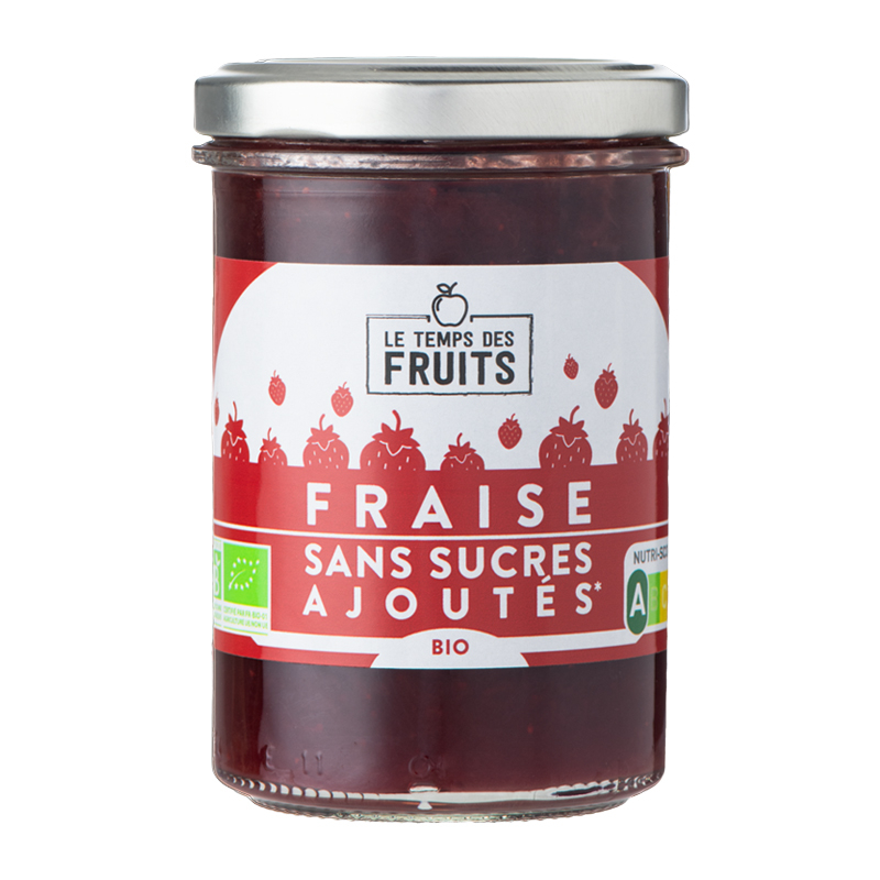 Préparation de fraises sans sucres ajoutés bio - 210g