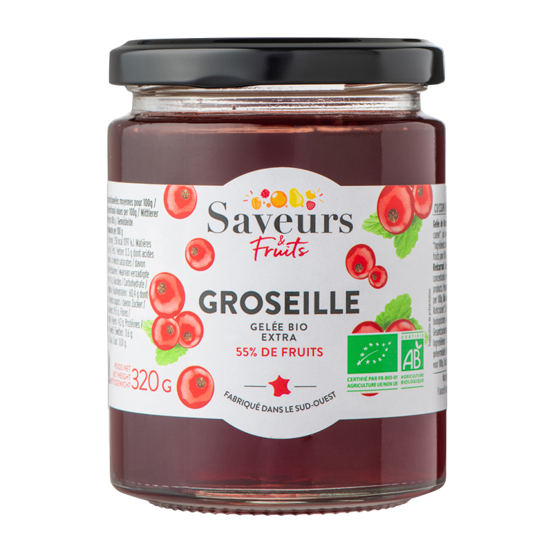 Gelée de groseille bio - 320g