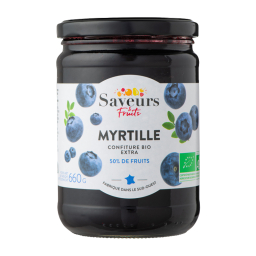 Confiture extra de myrtille bio - 660g