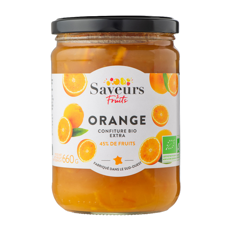 Confiture extra d'orange bio - 660g