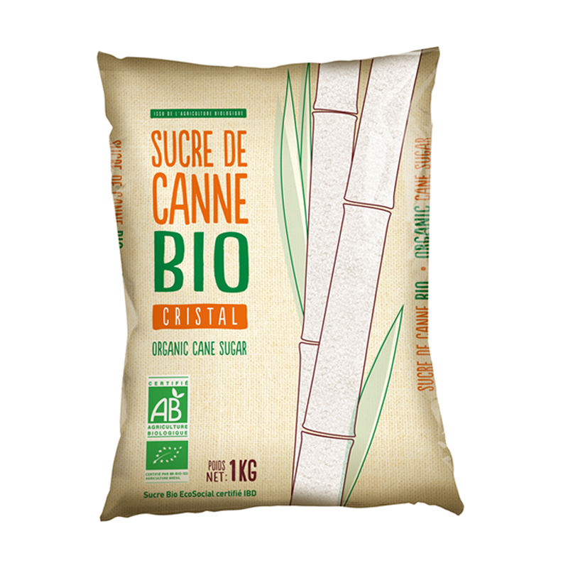 Sucre de canne blond cristal bio équitable- 1kg