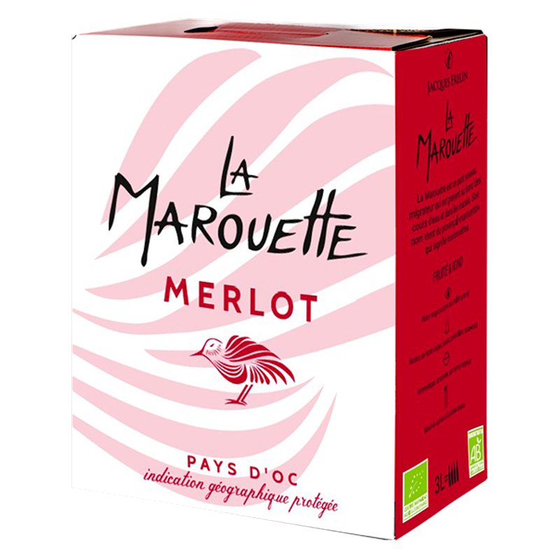 La Marouette Rouge - Merlot rouge bio et IGP - 3L