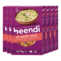 Riz basmati sauté à la noix de coco bio - Lot de 6x250g