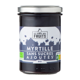 Préparation de myrtilles sans sucres ajoutés bio - 210g