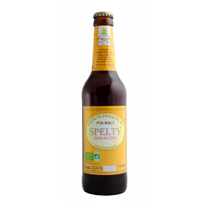 Bière blonde bio Spelty au malt d'épeautre, sans alcool - 33cl