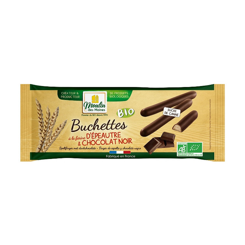 Bûchettes d'épeautre au chocolat bio - 150g