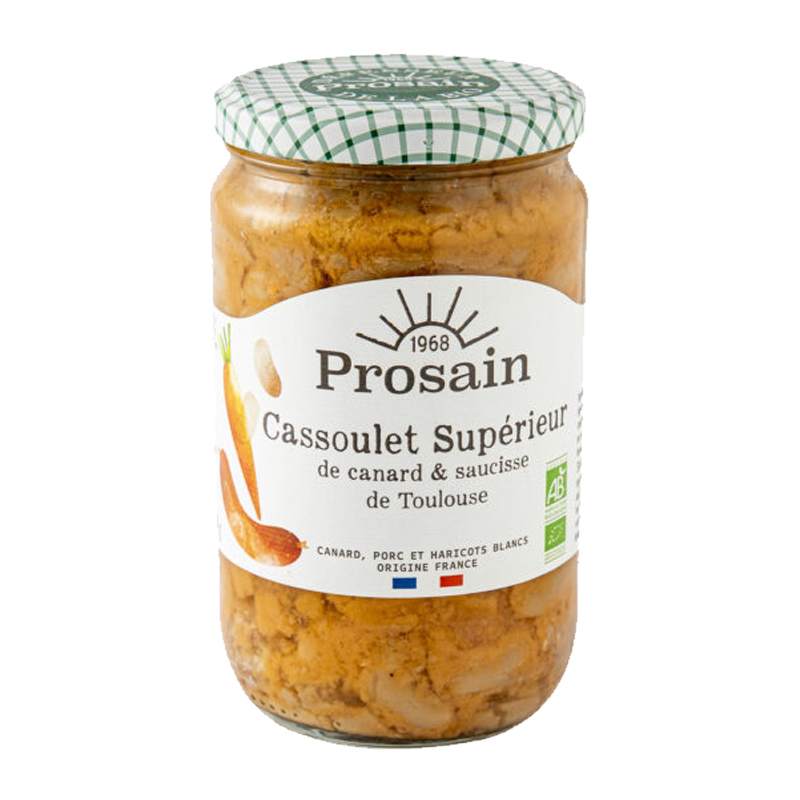 Cassoulet supérieur au canard et saucisse de Toulouse bio - 680g