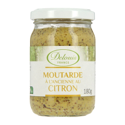 Moutarde à l'ancienne bio au citron - 180g