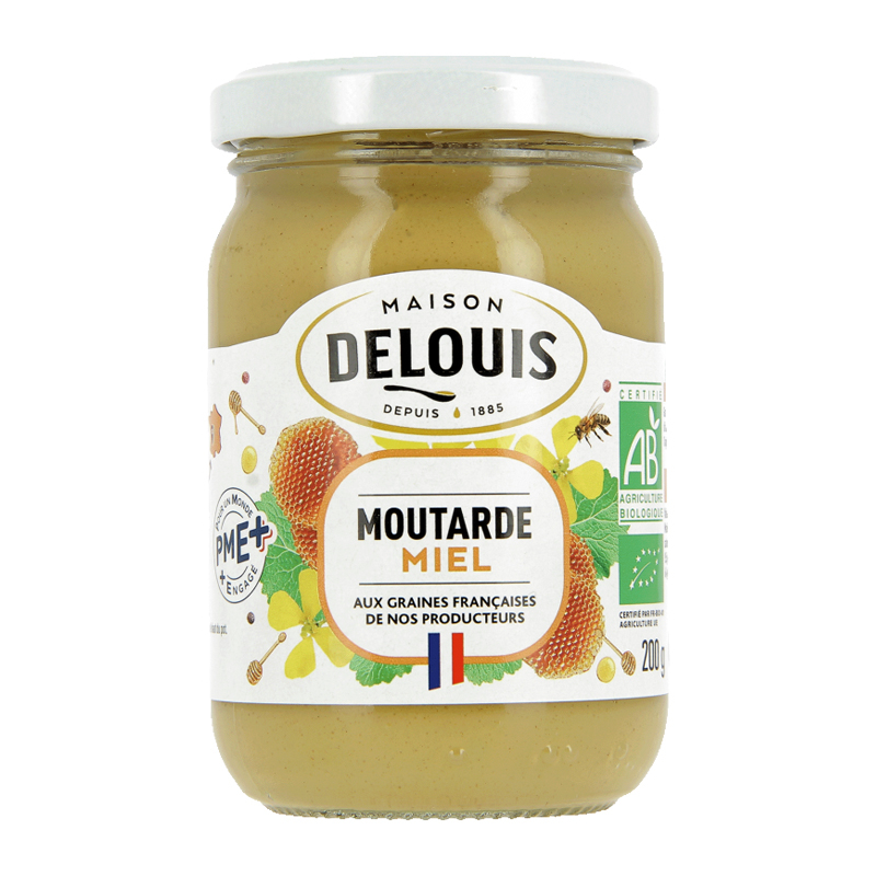 Moutarde de Dijon au miel bio - 200g