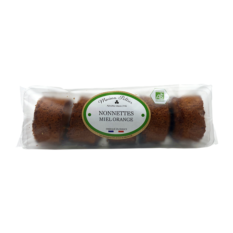 Nonnettes au miel fourrées à l'orange bio - 160g