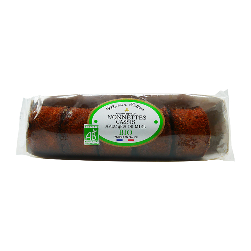 Nonnettes au miel fourrées au cassis bio - 160g
