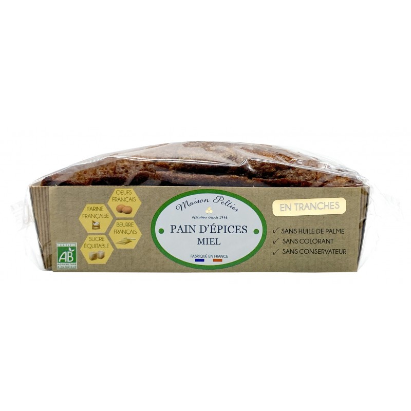 Pain d'épices au miel bio tranché - 250g