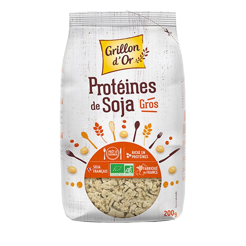Protéines de soja - Gros morceaux - Lot de 6x200g