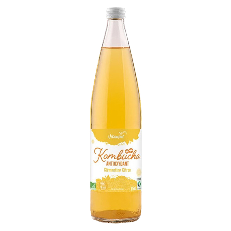Kombucha antioxydant clémentine citron bio - 75cl