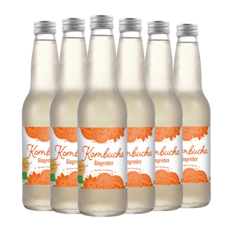Kombucha gingembre bio - 6x33cl