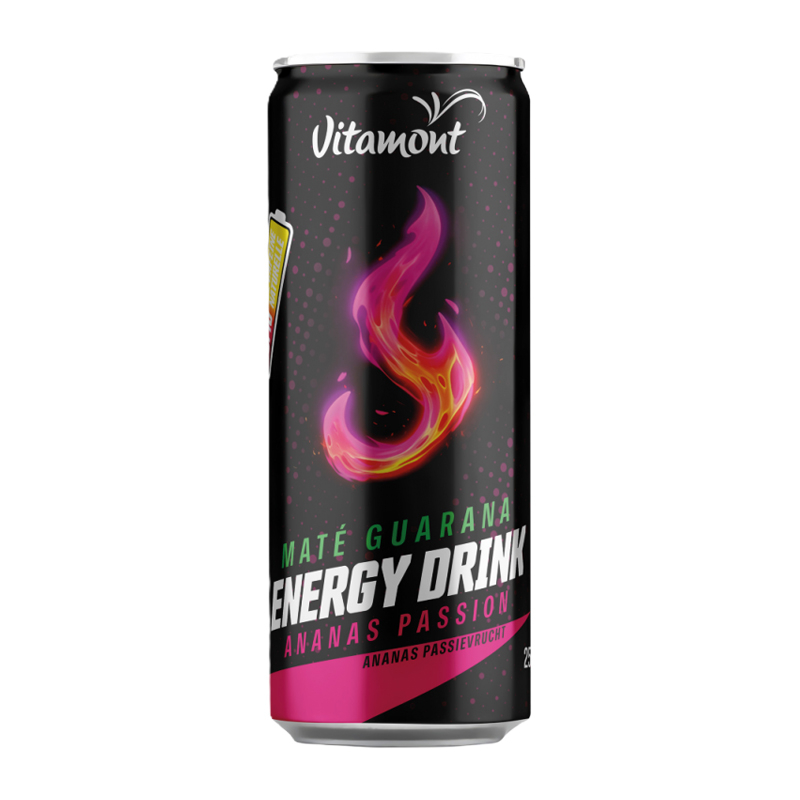 Boisson énergisante bio - Ananas et fruit de la passion - 25cl