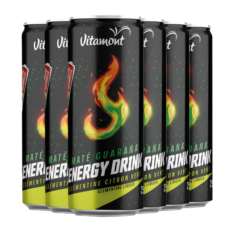 Boisson énergisante bio - Clémentine et citron vert - Lot de 6x25cl