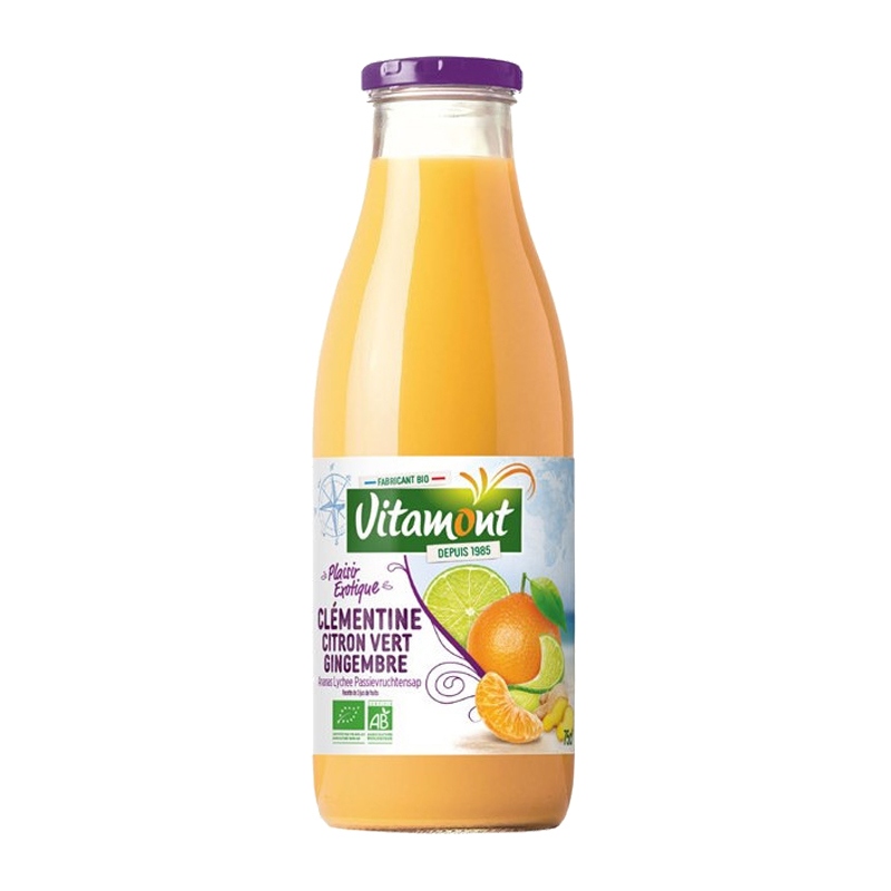 Jus de clémentine, citron vert et gingembre bio - 75cl