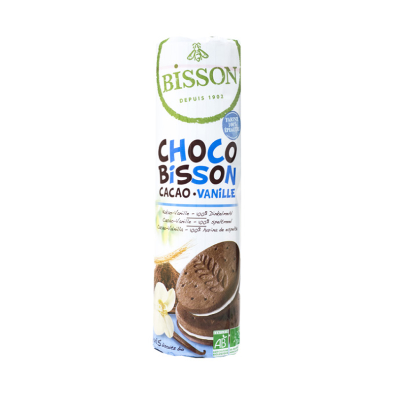 Choco Bisson - Biscuits bio Cacao vanille - 300g