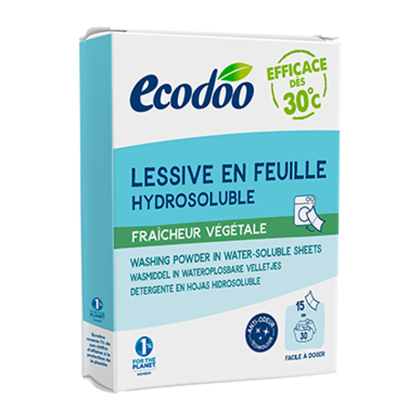 Lessive écologique en feuilles - Fraîcheur végétale - 15 feuilles