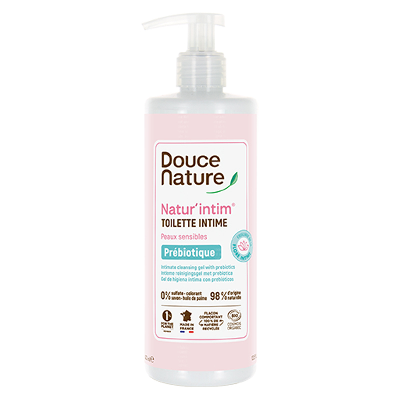 Gel toilette intime aux prébiotiques et à l'eau florale de rose - 400ml