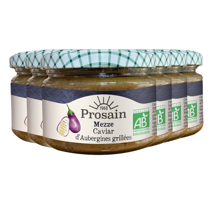 Caviar d'aubergines grillées bio - Lot de 6x220g