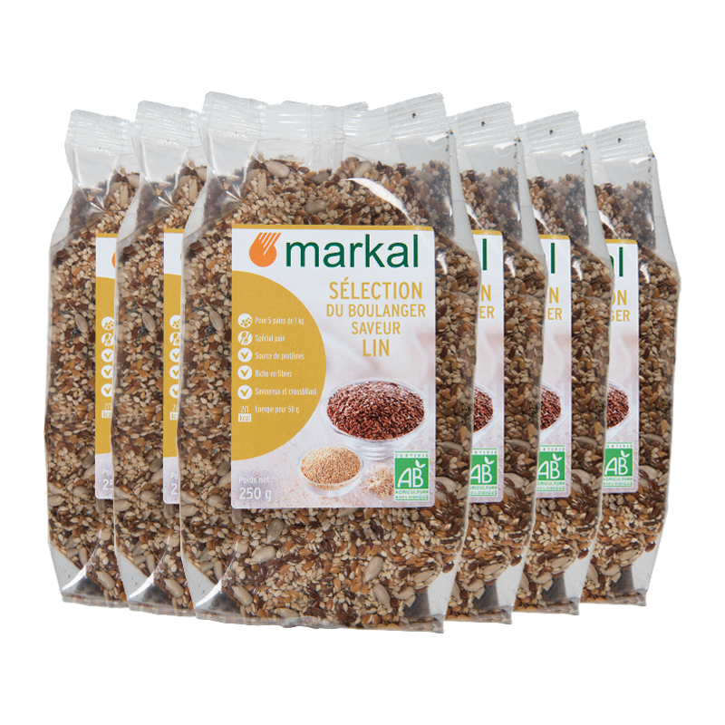 Sélection du boulanger saveur lin bio - Lot de 6x250g