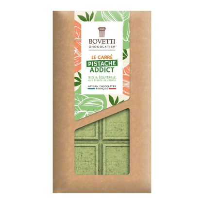 Tablette de chocolat bio - Le Carré Pistache Addict - 80g
