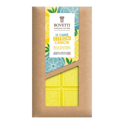 Tablette de chocolat bio - Le Carré Citron Canon - 80g