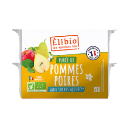 Purée de pomme-poire bio sans sucres ajoutés - Coupelles 4x100g