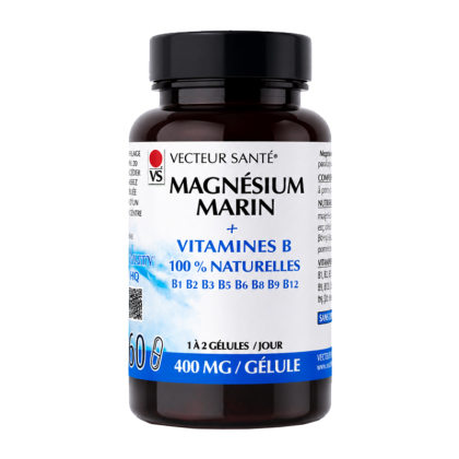 Magnésium marin et vitamines B 400mg - 60 gélules
