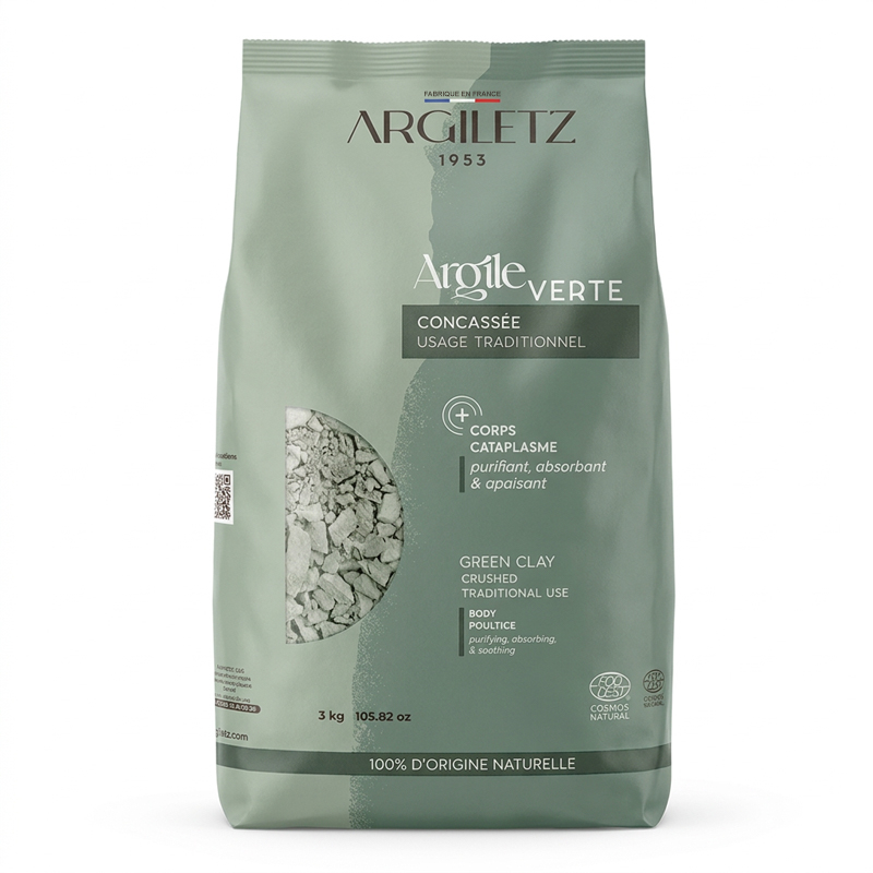 Argile verte concassée - 3kg