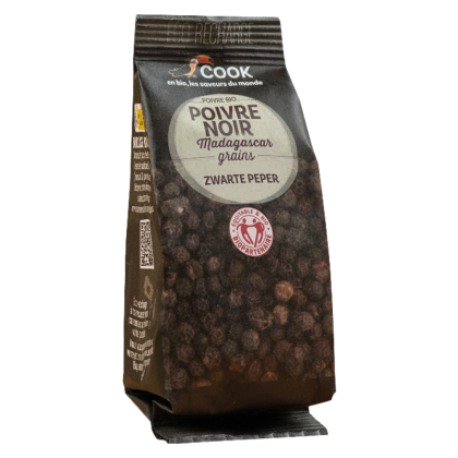 Poivre noir bio en grains - Sachet de 50g