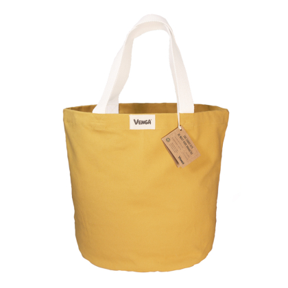 Sac cabas en fibres 100% bio - City jaune moutarde