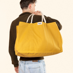 Sac cabas en fibres 100% bio - Jaune moutarde
