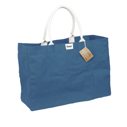 Sac cabas en fibres 100% bio - Bleu indigo