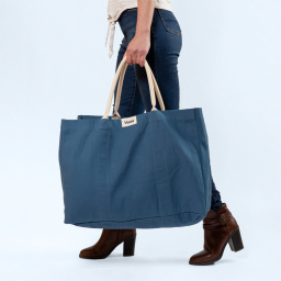 Sac cabas en fibres 100% bio - Bleu indigo