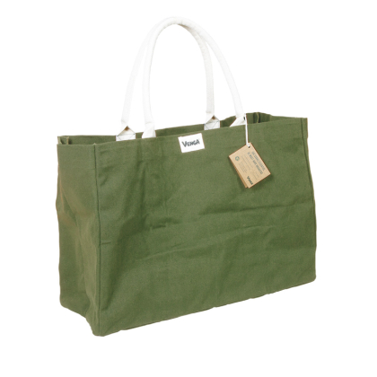 Sac cabas en fibres 100% bio - Vert sauge