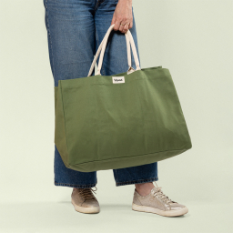 Sac cabas en fibres 100% bio - Vert sauge