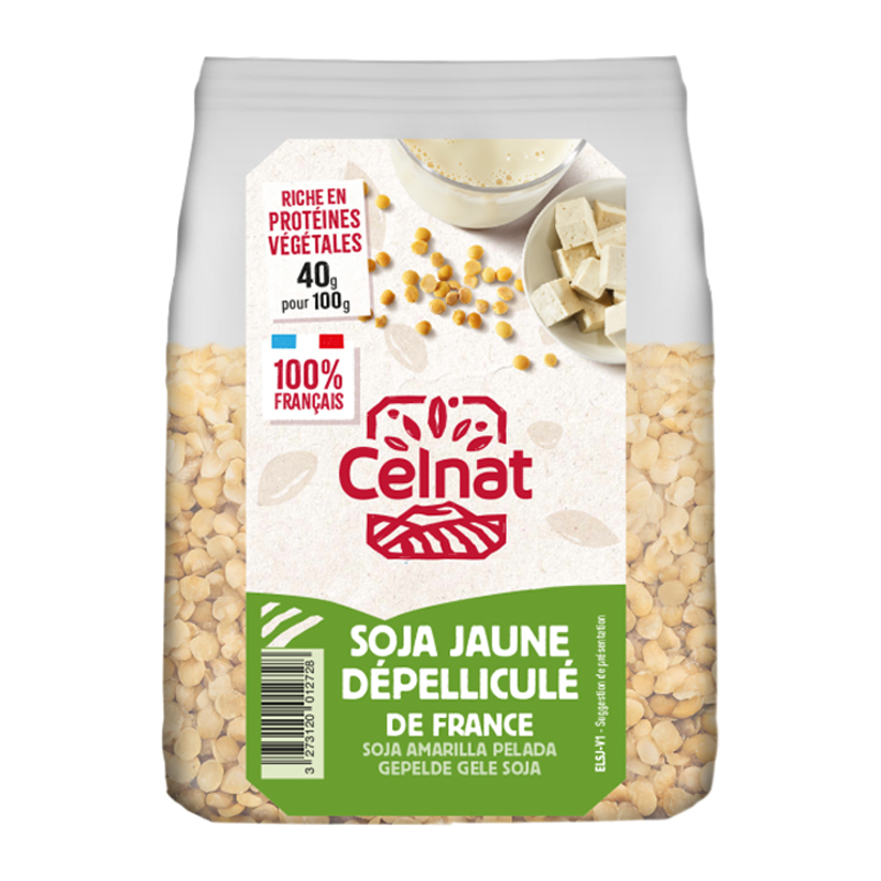 Soja jaune dépelliculé bio - Origine France - 500g